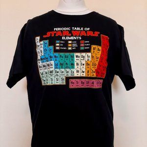 $5! STAR WARS Periodic Table of Elements T-Shirt in Black Sz L